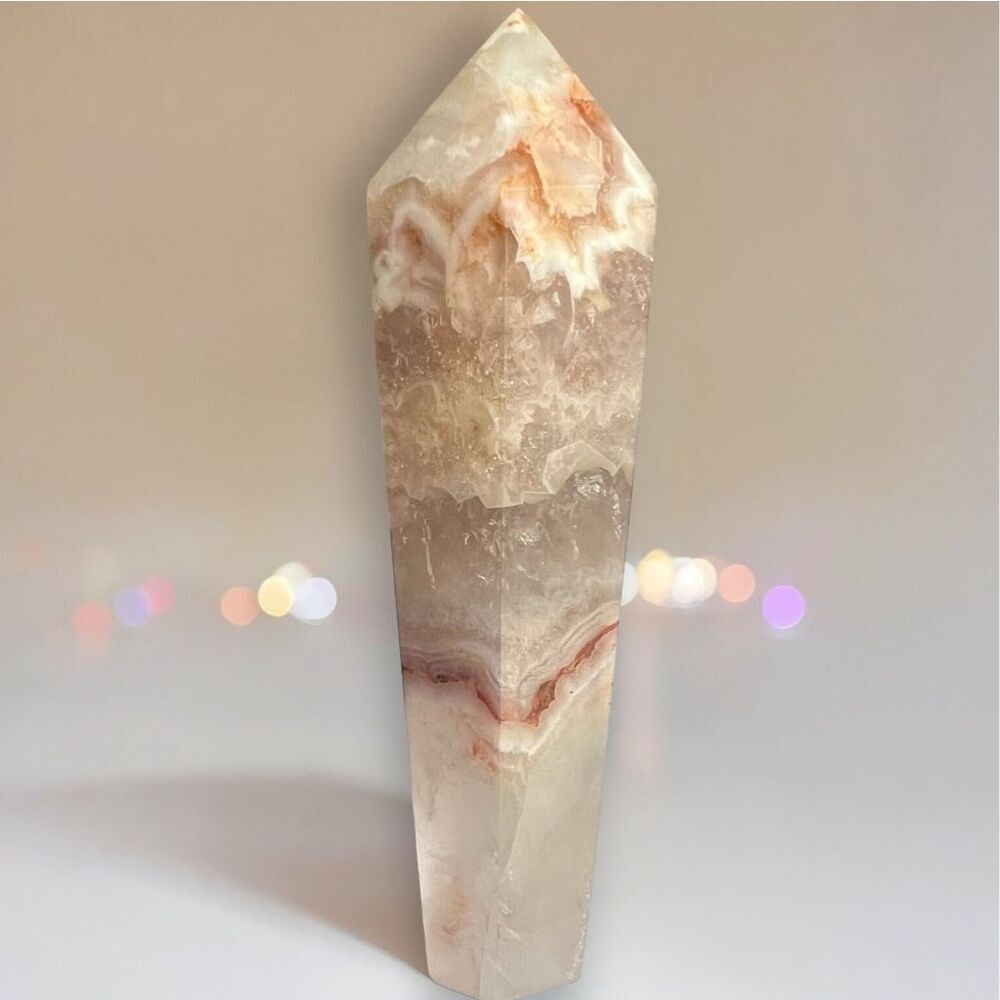 Amethyst Crazy Lace Crystal Wand‎